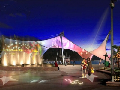 深圳大梅沙片区灯光夜景